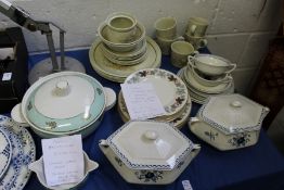 A small group of Royal Doulton Camelot plates, Doulton Florinda part service and other dinner ware.