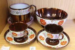 A quantity of lustre ware.