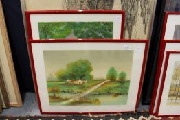 Three signed and numbered limited edition lithographs.