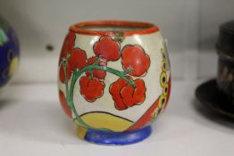 A small Art Deco pottery vase.