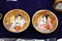 Two small Japanese bowls.
