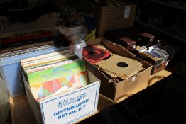 A large quantity of LP and single records, including a quantity of '78's, cassettes and CD's.