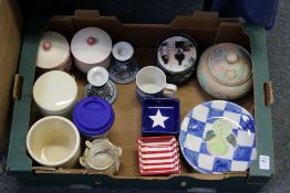 A collection of decorative and household china.