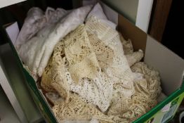 A box of doilies etc.