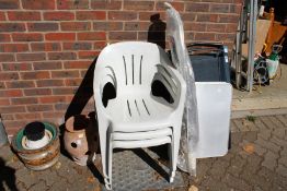 Garden chairs, pots etc.