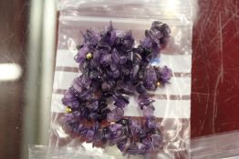 An amethyst necklace.