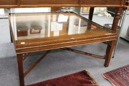 A good large mahogany square shaped coffee table by Restall Brown & Clennell.