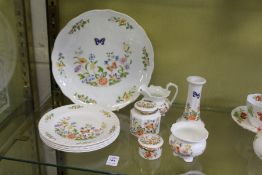 A small group of Aynsley Cottage Garden china.