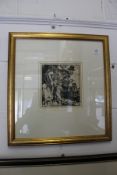 Frank Brangwyn, a black and white print of beggars.