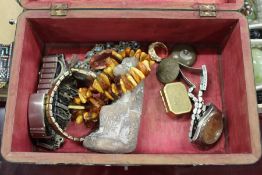 A box of miscellaneous collectables to include gent's wristwatches.