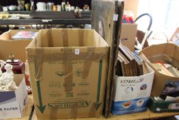 A quantity of paintings and prints.