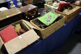 A quantity of Hornby OO gauge train track and accessories, Meccano construction books etc.