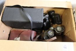 Two pairs of Carl Zeiss binoculars and a pair of modern binoculars