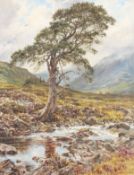 Robert Morley (1857-1941) British. 'In the Wilds of the Highlands', Oil on Canvas, Signed, Exhibited