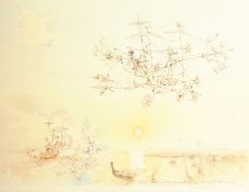 After Rowland Emett. 'Dawn Flight', a Signed and Numbered 311/600 Print, 20