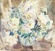 Marcella Smith (1887-1963) British. A Still Life of Mixed Flowers, Watercolour, Signed. 18