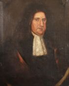 18th Century English School. Portrait of a Gentleman, Oil on Canvas. 30