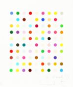 Damien Hirst (b.1965). Ninety Coloured Spots, Signed in Pencil and Inscribed 'For Manuel', Edition