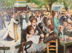 After Renoir. 'Le Moulin de la Galette', Oil on Canvas. 36