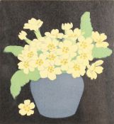 John Hall Thorpe (1874-1947) Australian. Still Life of Yellow Flowers, Woodblock, 7