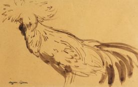 Georges Manzana-Pissarro (1871-1961) French. An Ink Study of a Chicken, Signed. 9