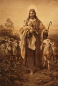 After Bernhard Plockhorst (1825-1907) German. 'The Good Shepherd', 21