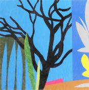 Bruce McLean. 'Pink Beach Towel', Limited Edition Screen-print and Collage, Signed, Inscribed and