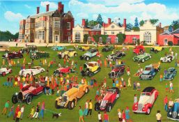 After Brian Lewis. 'Car Rally, Felbrigg' a Signed Limited Edition Print, 10
