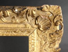Late 18th Century English School. A Carved Giltwood Frame, with Swept and Pierced Centres and