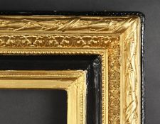 Late 19th Century French Composition Frame Painted Black & Gold. 30