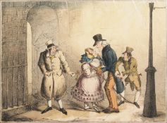 H. Heath. 'The Rule of Three', a Coloured Etching, 7.5
