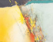 Bryan Ryder (20th Century). 'The Mustard Field', Mixed Media, Signed and Inscribed Verso. 11