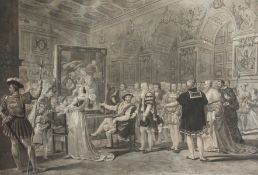 'La Siecle de Francois Premier', a 19th Century French Print in a Fine Gilt Composition Frame, 24