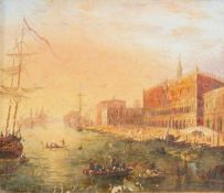 19th Century. A Watercolour Drawing of the Grand Canal in Venice. 4