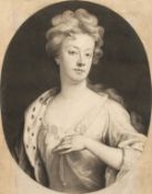 After Kneller. The Duke and Duchess of Marlborough, Mezzotints, 13.5