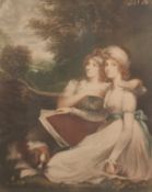 Ellen Jowett (1874-1933) British. 'The Sisters Frankland, Signed in Pencil', 19