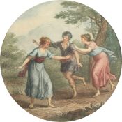 After Kaufmann. A Pair of Circular Prints of Joyful Scenes, 9