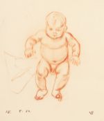 Attributed to Vanessa Bell (1879-1961) British. Sanguine Drawing of a Young Child, Signed with
