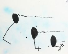 Abstract Composition, Mixed Media, Bearing Initials 'VP. 16