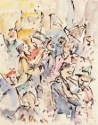 Roger Colin. Three Sketches of Various Subjects Mixed Media, 7