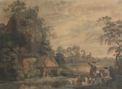 Woollett After Stubbs. 'Shooting Plate 1 and Plate 4, Hand-Coloured Engraving, Late 18th Century,
