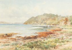 Frank Watson Wood (1862-1953) British. 'Looking towards Oban from Lochneal', Watercolour, Signed and