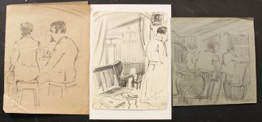 Hyman Segal (1914-2004). A Collection of Four Sketches, Unframed. 9