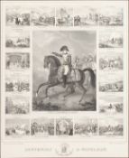 Three Napoleonic Period Engravings Commemorating Battles, 18.5