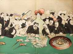 SEM, George Goursat. A Four Page Lithograph 'La Marche a la Roulette - Atrium' and a Double Page