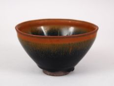 A CHINESE SONG STYLE FUR POTTERY TEA BOWL, 12CM.,