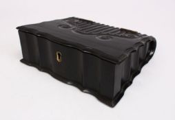 AN 18TH / 19TH CENTURY SRI LANKAN CEYLONESE EBONY BIBLE BOX, 23cm x 17cm.