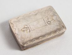 A GEORGE III VINAIGRETTE. Birmingham 1806. Maker: JN.
