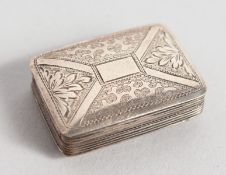 A GEORGE IV VINAIGRETTE. Birmingham 1825. Maker: WB.