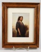 A GOOD GERMAN PORCELAIN PLAQUE, 